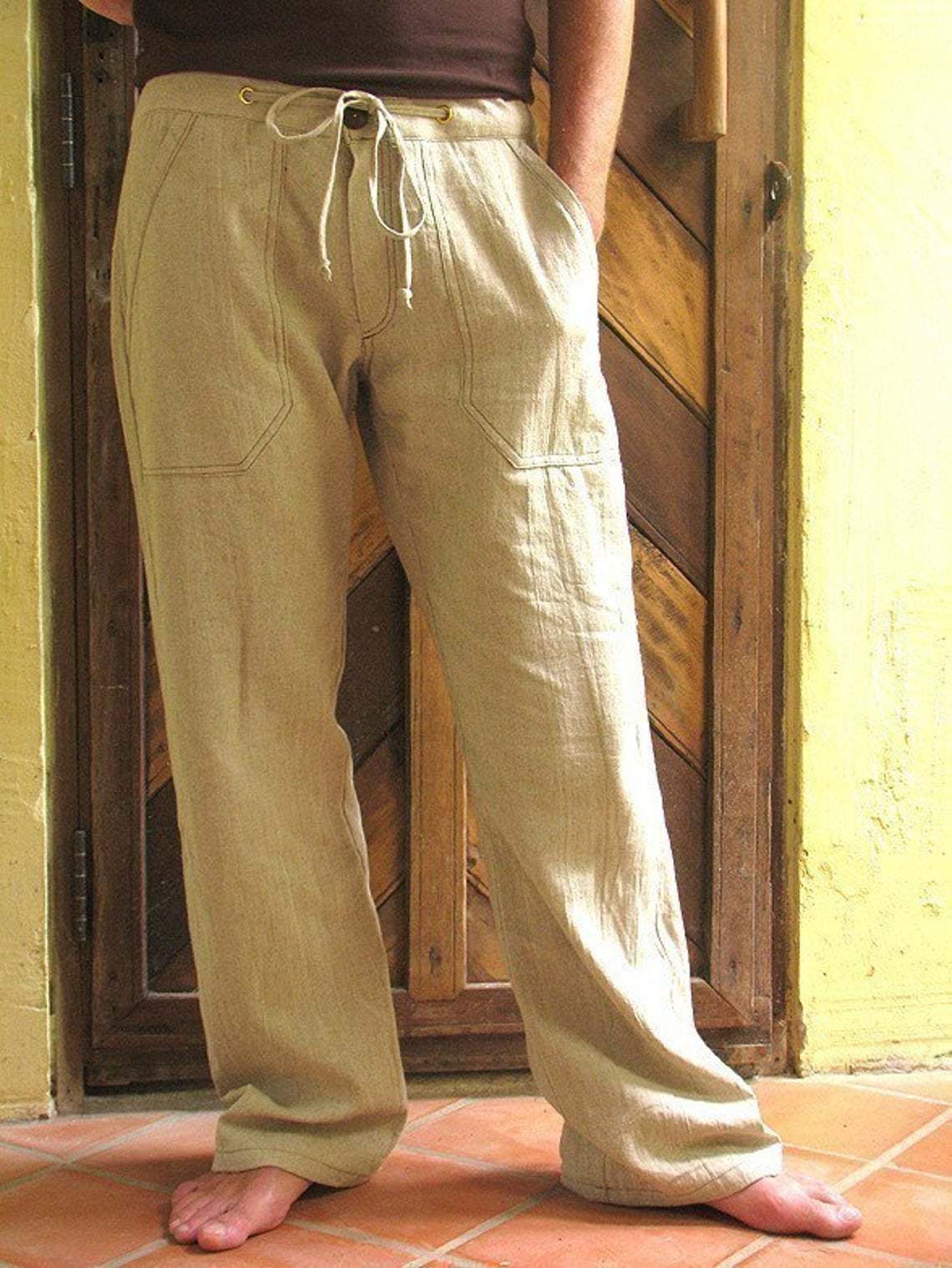 Hot Men's Loose Solid Color Casual Trousers